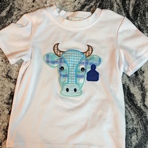 2t cow appliqué cow shirt